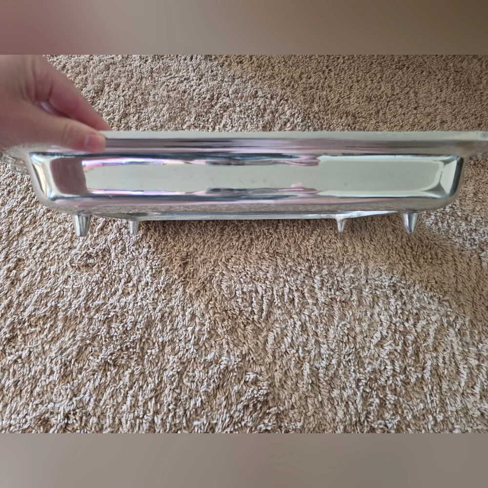 Vintage Pewter Casserole Tray Silver Tone Home Dinner Serveware By Oliveri S.A.